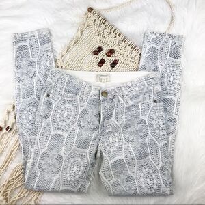 Current Elliott the ankle skinny in crochet boho‎